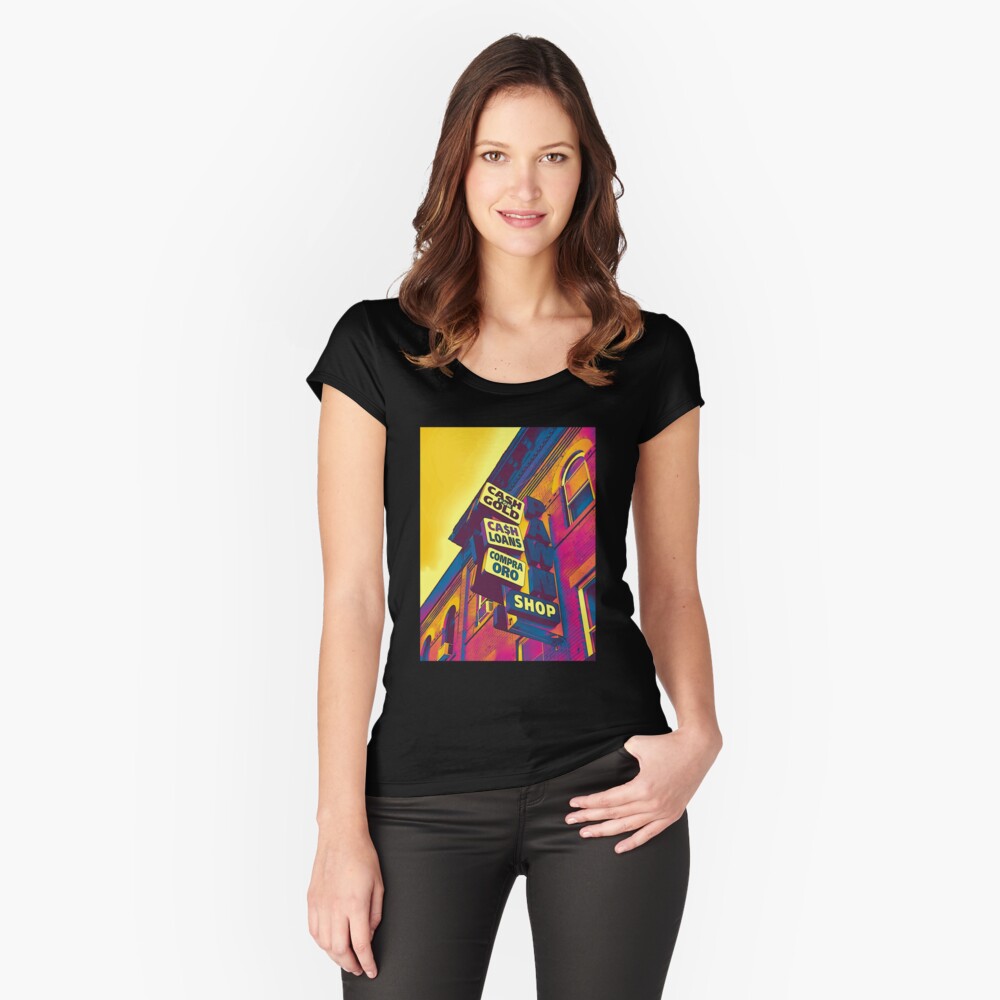 Item preview, Fitted Scoop T-Shirt designed and sold by OneDayArt.