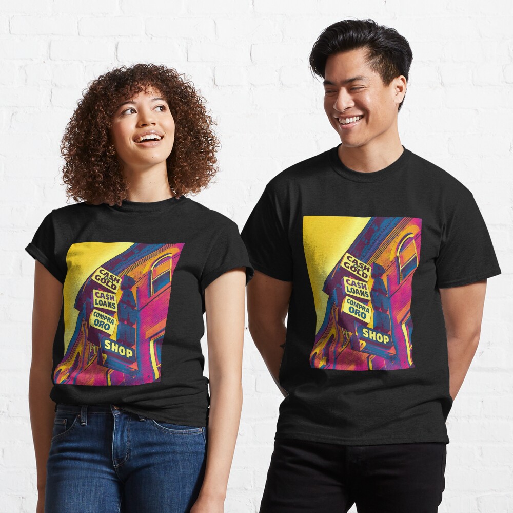 Cash for Gold - Bay Ridge Brooklyn Neon Pop Art - Urban Photography Classic T-Shirt