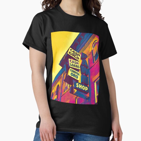 Cash for Gold - Bay Ridge Brooklyn Neon Pop Art - Urban Photography Classic T-Shirt