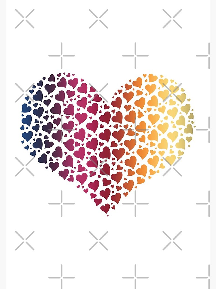 Heart of Hearts Linear Gradient (Clear/White) by jrbactor