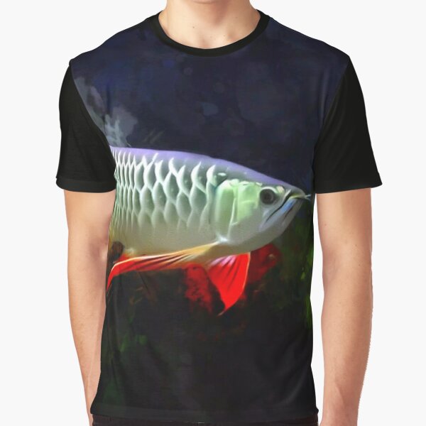 Gold Asian Arowana Aquatic Portrait  Graphic T-Shirt for Sale by  Digital-designs