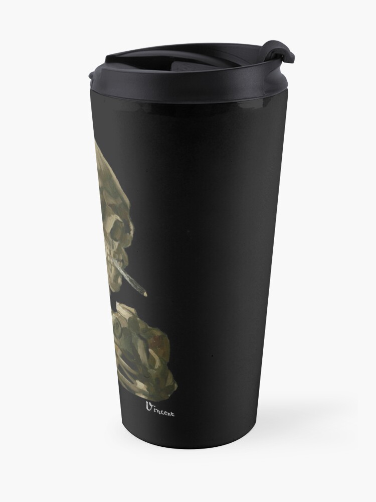 Alternate view of Van Gogh, Head of Skeleton Artwork Skull Reproduction, Posters, Tshirts, Prints, Bags, Men, Women, Kids Travel Mug