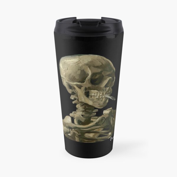 Van Gogh, Head of Skeleton Artwork Skull Reproduction, Posters, Tshirts, Prints, Bags, Men, Women, Kids Travel Mug