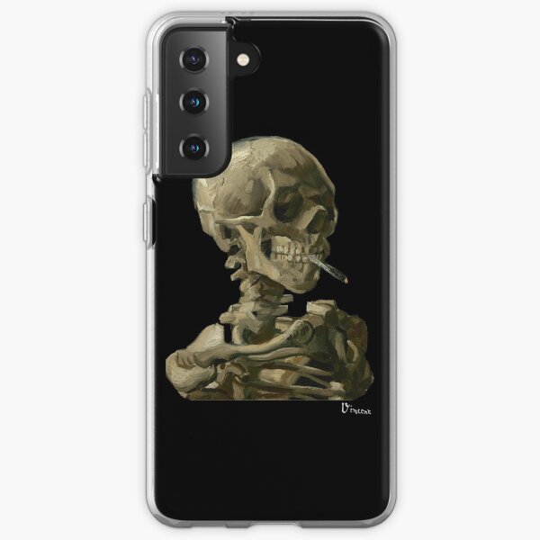 Van Gogh, Head of Skeleton Artwork Skull Reproduction, Posters, Tshirts, Prints, Bags, Men, Women, Kids Samsung Galaxy Soft Case