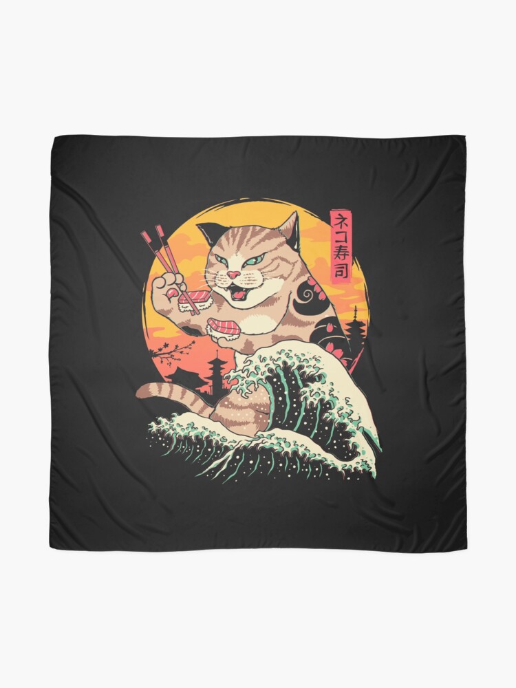 Alternate view of Neko Sushi Wave Scarf