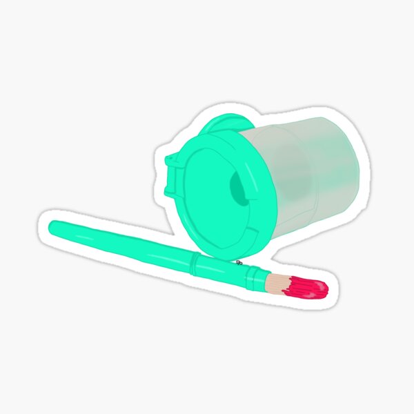 Brush in the Wrong Color (Version 2) Sticker