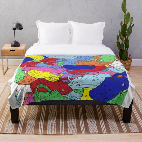 croc collage Throw Blanket