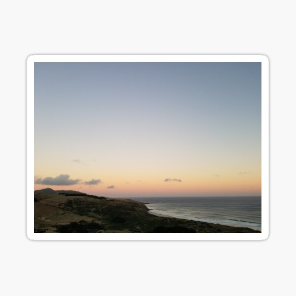 Overlooking Boulder Beach at Dusk Sticker
