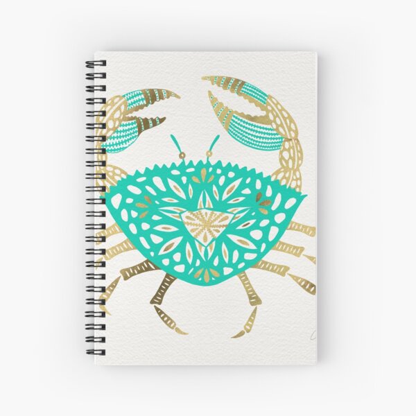 Item preview, Crab – Turquoise & Gold designed and sold by Cat Coquillette.