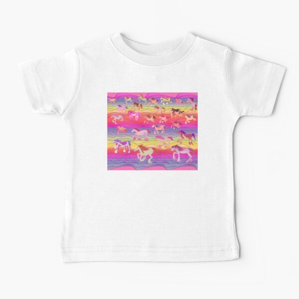 Red Horses Marching to Victory Baby T-Shirt