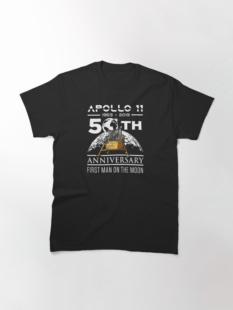 Thumbnail 3 of 7, Classic T-Shirt, 50th Anniversary Apollo 11 1969 with Lunar Lander design designed and sold by walrusindustrie.