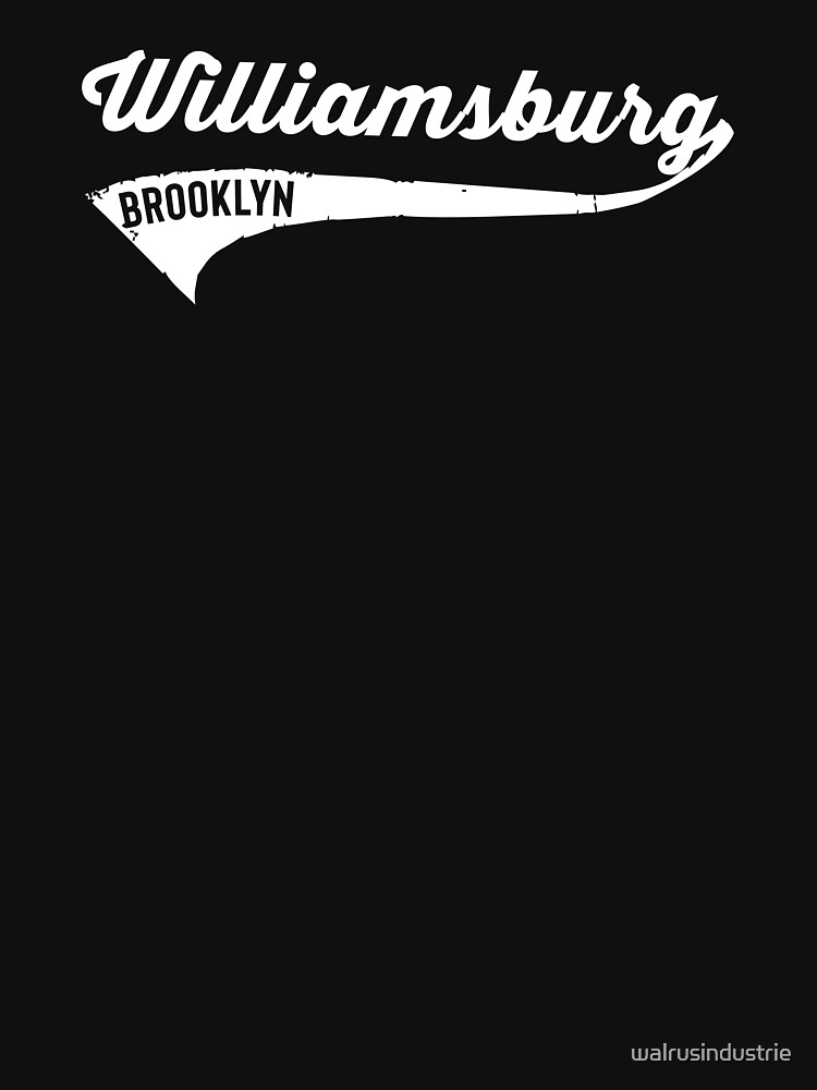 "Williamsburg Brooklyn Distressed Retro print" Tshirt for Sale by