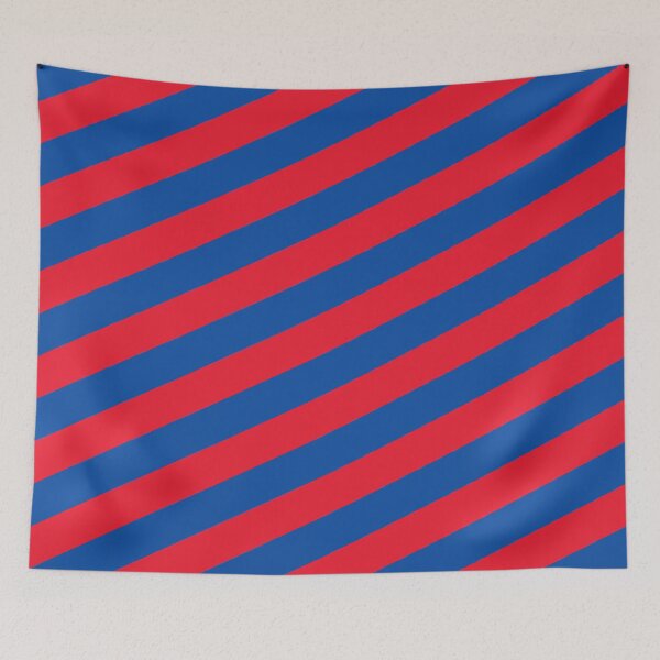 Item preview, Crystal Palace Red and Blue Angled Stripes designed and sold by Sporting Colour.