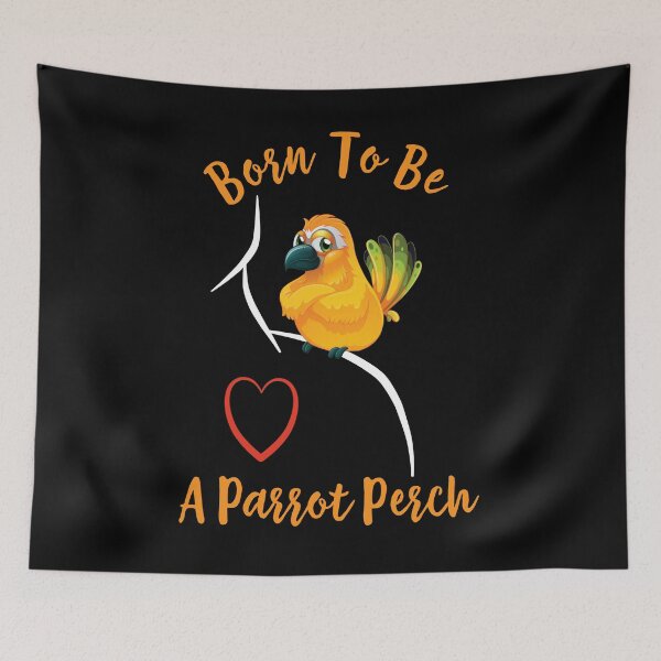 Item preview, Sun Conure Parrot on Shoulder - Born to be a Perch designed and sold by einsteinparrot.
