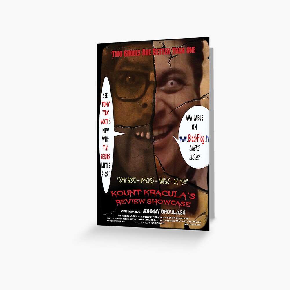 Kount Kracula's Review Showcase -TV Show Promo Poster Greeting Card