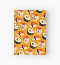 Sushi-Muster - Orange Notizbuch