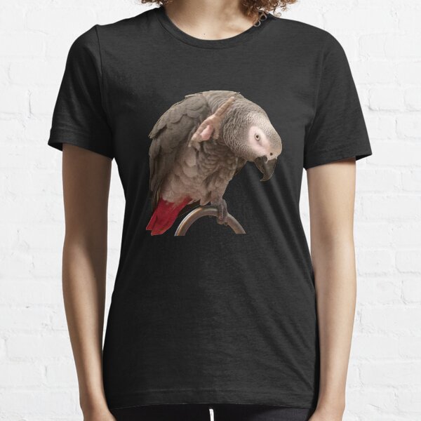 Funny Einstein African Grey Parrot Waving Essential T-Shirt