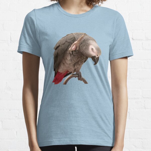 Funny Einstein African Grey Parrot Waving Essential T-Shirt
