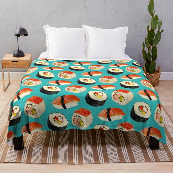 Item preview, Patrón Sushi - Azul designed and sold by Kelly Gilleran.