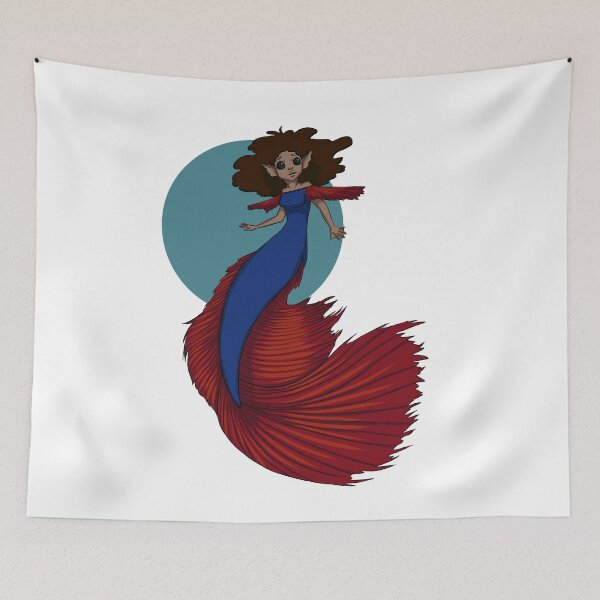 Item preview, Beta Fish Mermaid designed and sold by Blenderbeetle.