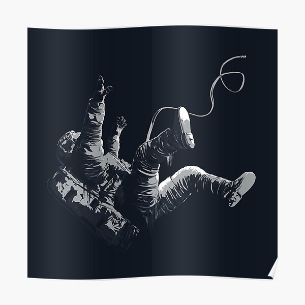 Death By Blackhole - Freefall Astronaut Poster