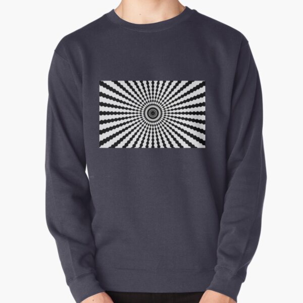 #monochrome #symmetry #circle #pattern design illustration abstract geometric shape Pullover Sweatshirt