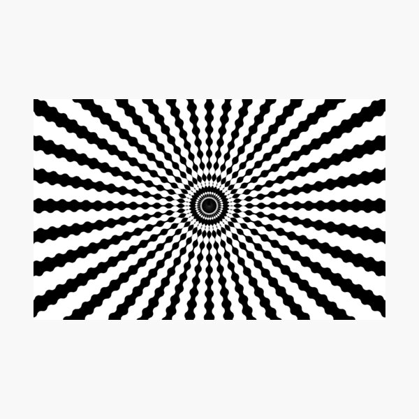 #monochrome #symmetry #circle #pattern design illustration abstract geometric shape Photographic Print
