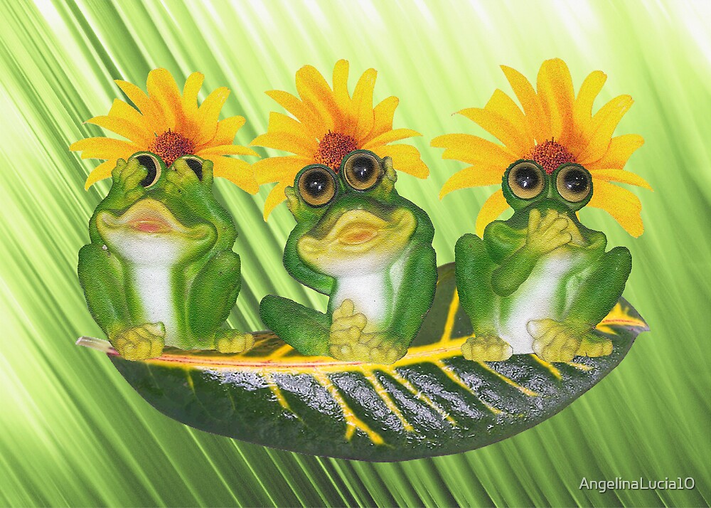 "See,Hear,Speak No Evil Frogs" by AngelinaLucia10 | Redbubble