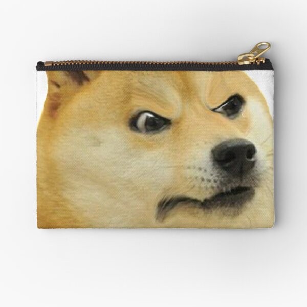 Mad Dog Zipper Pouches Redbubble - roblox angry doge