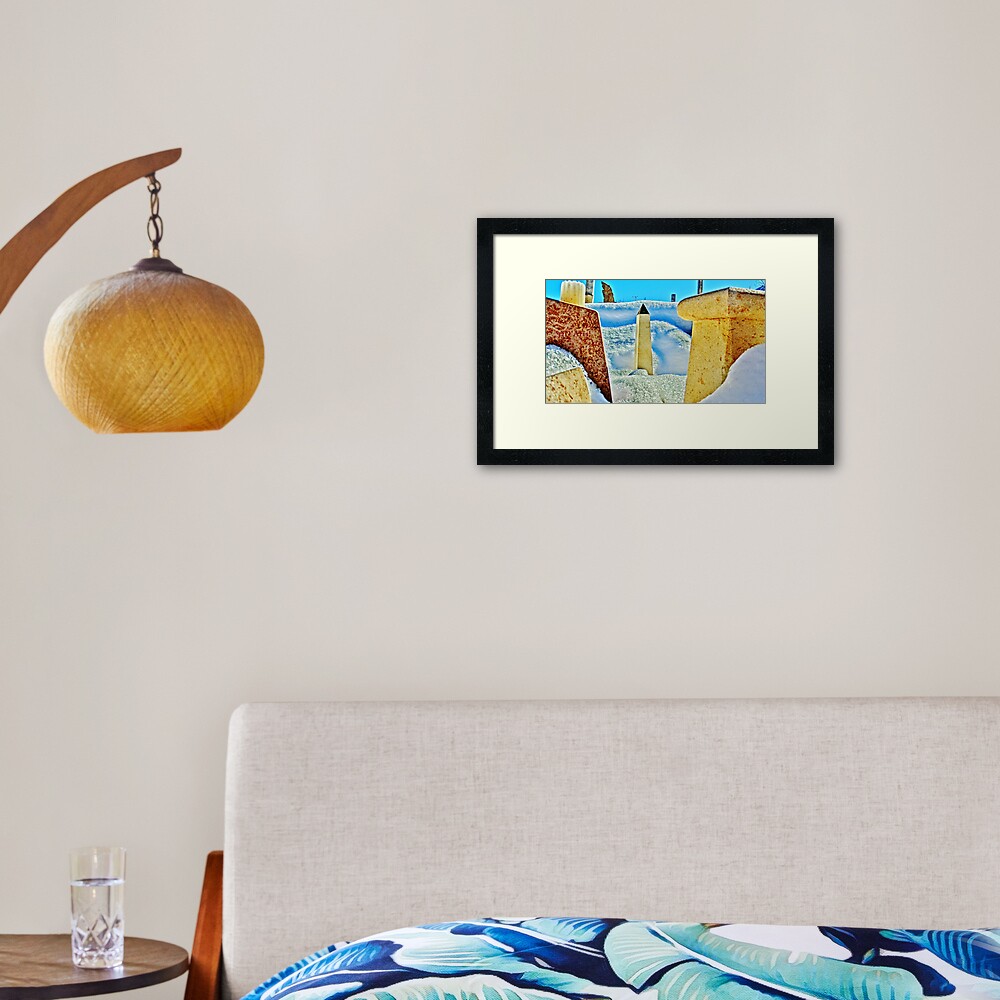 The Colony Slowly Emerges from its White Winter Blanket Framed Art Print