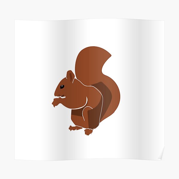 Cute iconic Squirrel Poster