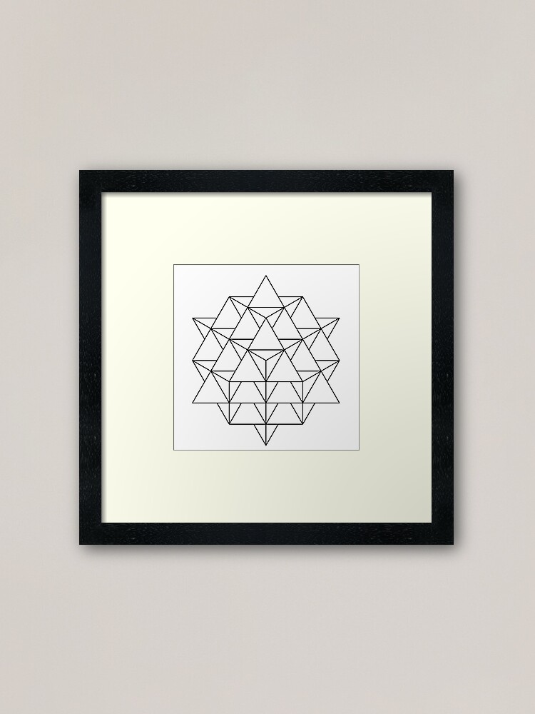 Alternate view of 64 Tetrahedron Framed Art Print