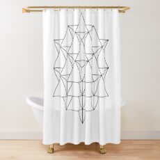 64 Tetrahedron Shower Curtain