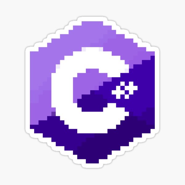 "C#, Retro 8 Bit Logo" Sticker for Sale by sirajcho | Redbubble