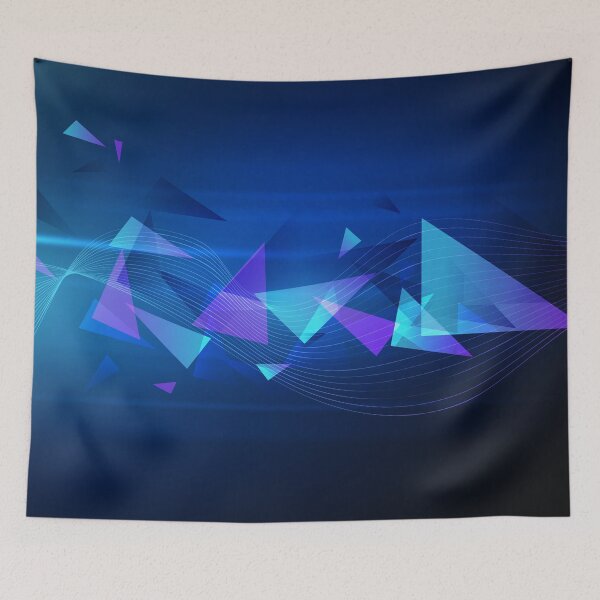 Item preview, Abstract Blue Lines with Triangles designed and sold by Robert Lynch.