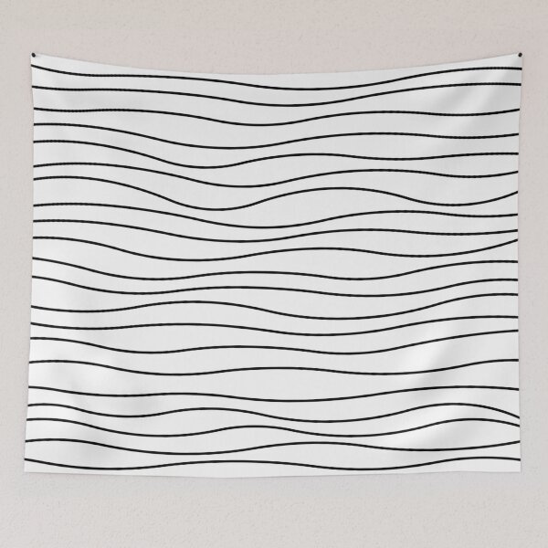 Item preview, lines - waves - black and white designed and sold by He-Be.