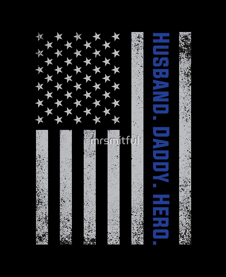 Police Thin Blue Line American Flag Fathers Day T Shirt Gift Ipad Case Skin By Mrsmitful Redbubble