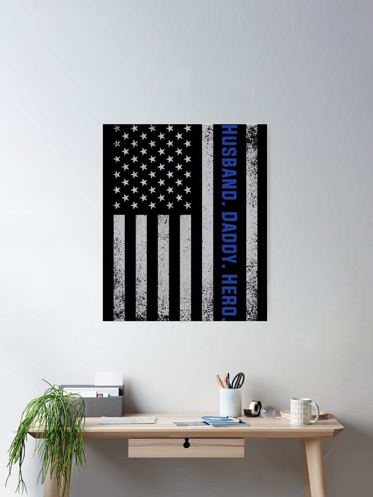Thin Blue Line Flag T Shirts Dad Police Gifts Father's Day Thin Blue Line Flag T Shirts Dad Police Gifts Father's Day
