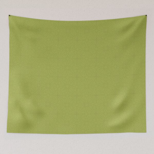 Item preview, Green monochromatic ornamental pattern designed and sold by HannaPaulina.