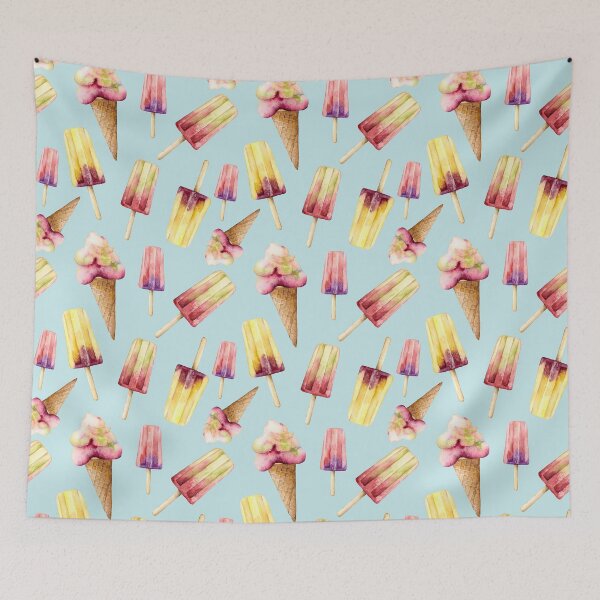 Item preview, Watercolor ice cream pattern designed and sold by derbisheva.