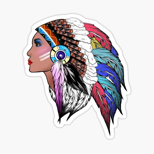 Details about   Spiritual American Indian Girl Popular Wall Art Sticker/Decal 