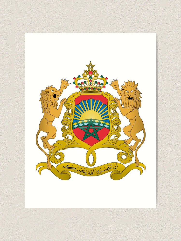 Aufkleber Wappen Marokko – 40 X 60 Mm Vinyl-Sticker Für Auto, Laptop & Mehr