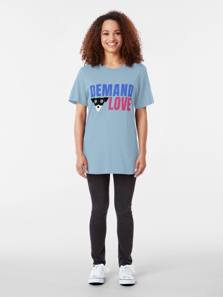Alternate view of Carl Demands Love | Demand Love! Slim Fit T-Shirt