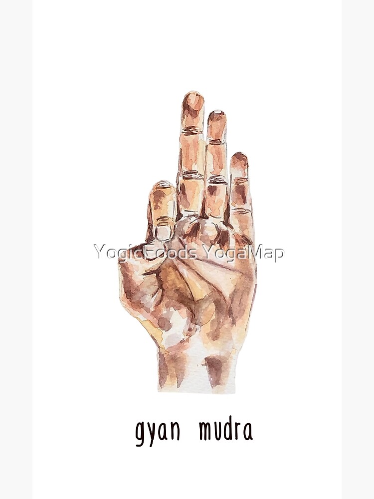 Gyan Mudra With Text Greeting Card By Yogicfoods Redbubble