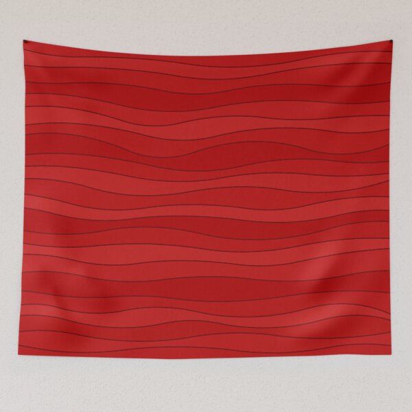 Item preview, lines - waves - red fire pattern designed and sold by He-Be.