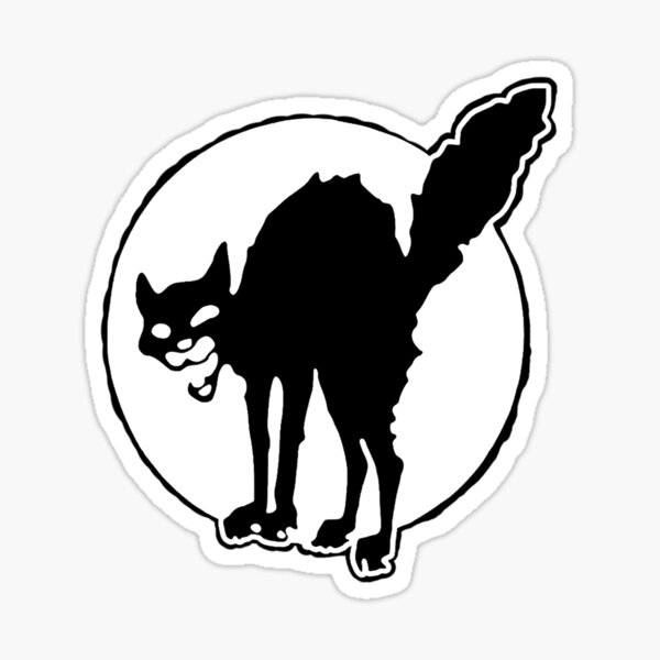 Gato Negro Pegatina