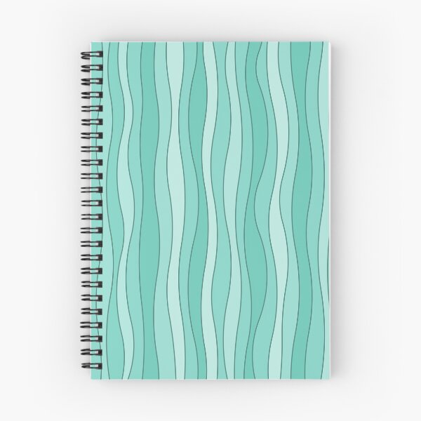 Item preview, lines - waves - mint green pattern designed and sold by He-Be.