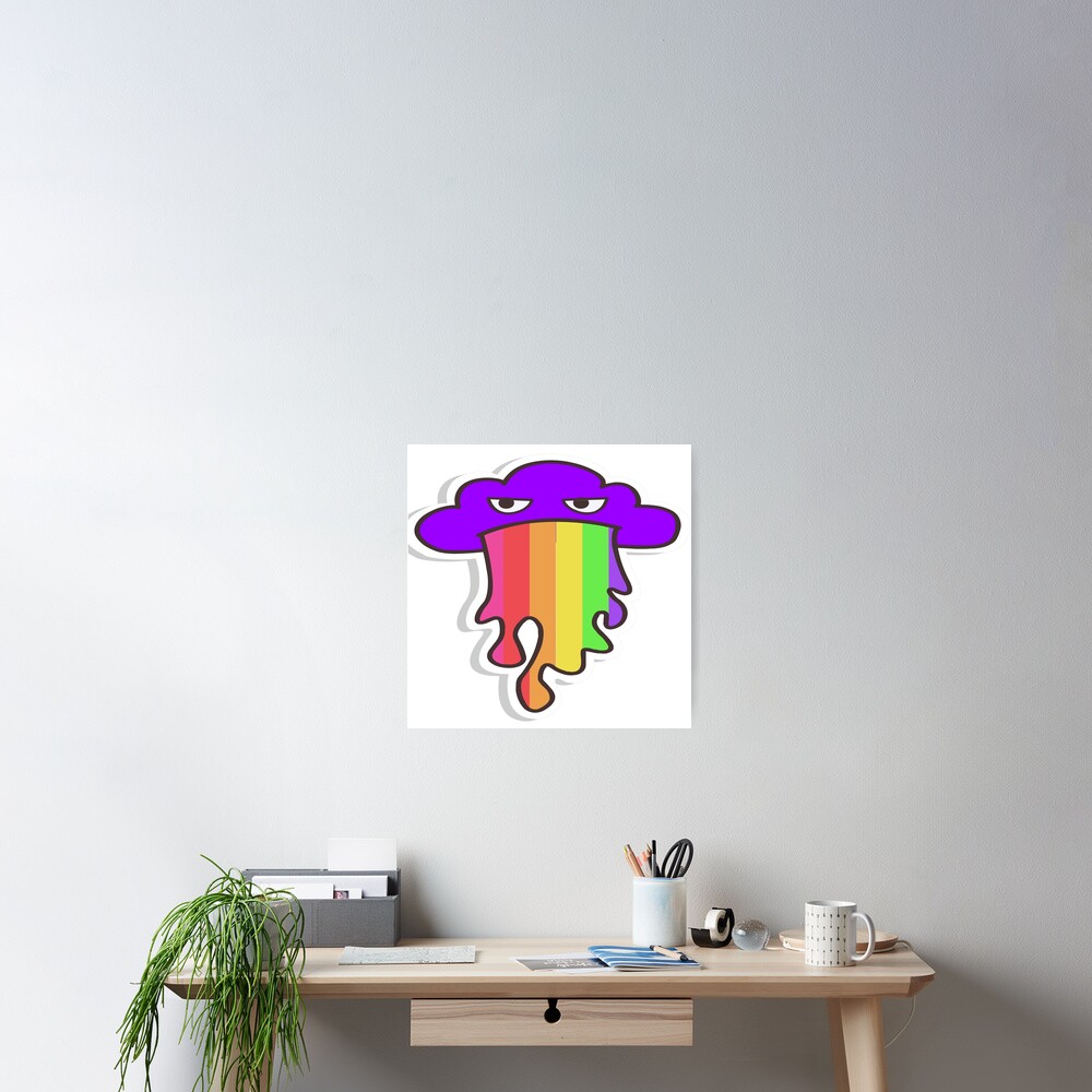 "Cloud throwing up rainbow" Poster by nimis Redbubble