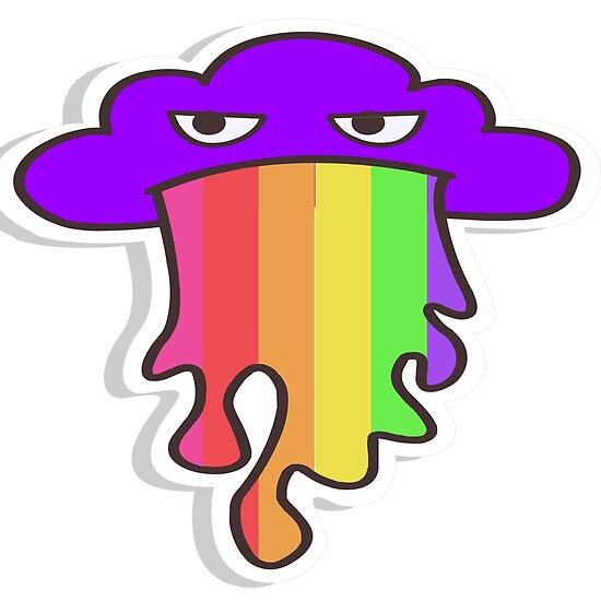 "Cloud throwing up rainbow" Poster by nimis Redbubble