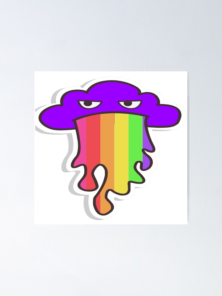 "Cloud throwing up rainbow" Poster by nimis Redbubble
